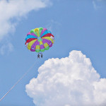 Полёт на парашюте в Геленджике (подъём с катера)